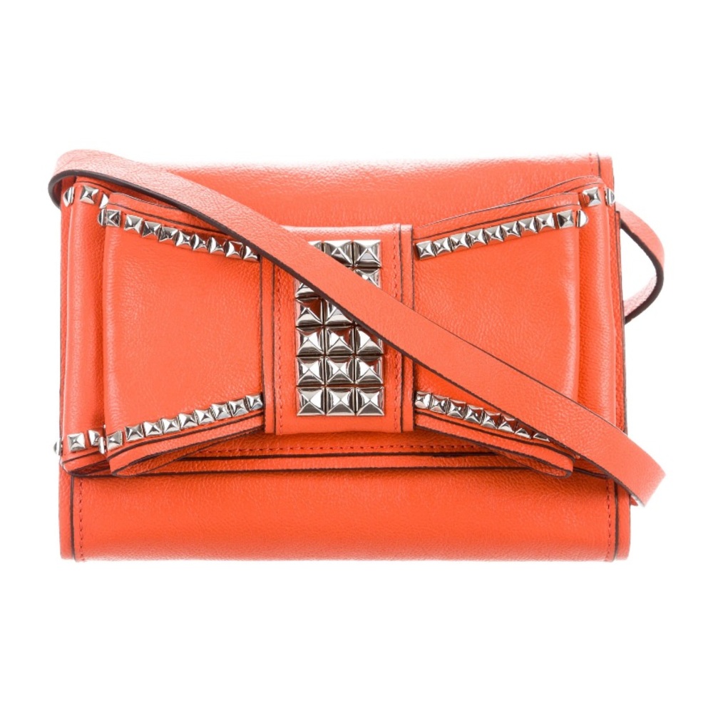 Rebecca Minkoff Bowie Leather Studded Crossbody - Orange
